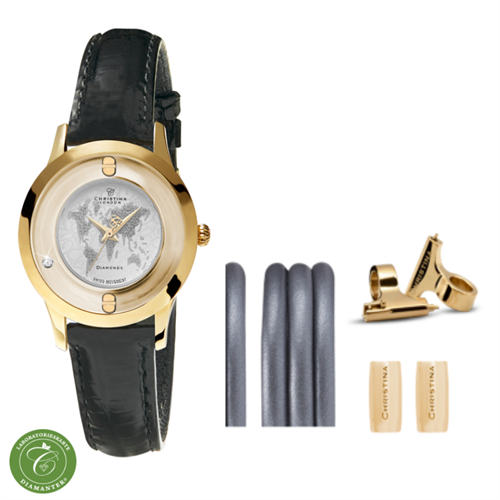 Collect ur 334GWBL-World + Gunmetal Watch Cord set - Christina Jewelry & Watches